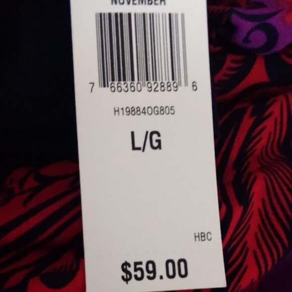 Style and Co. Long Floral Pattern Blouse with Tags - Picture 4 of 4